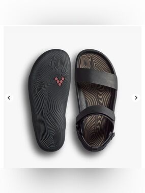 VIVOBAREFOOT SENSUS YIN SANDAL WOMENS. Black Open-Toe Strappy sandals. Sz EU 37.